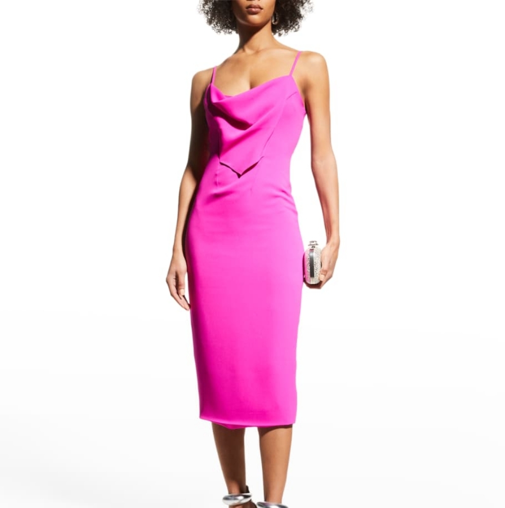 ET OCHS The Natalie Midi Dress In Fuchsia US 10 Org $1,195